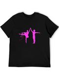 Ballet Dance Graphic Tee - Pink Silhouette