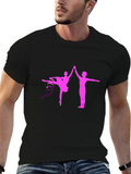 Ballet Dance Graphic Tee - Pink Silhouette