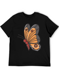 Steampunk Butterfly Graphic T-Shirt