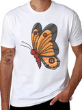 Steampunk Butterfly Graphic T-Shirt