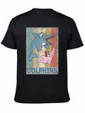 Retro Dolphin Cartoon T-Shirt