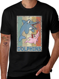 Retro Dolphin Cartoon T-Shirt
