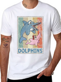 Retro Dolphin Cartoon T-Shirt