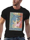 Retro Dolphin Cartoon T-Shirt