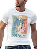 Retro Dolphin Cartoon T-Shirt