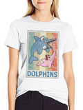 Retro Dolphin Cartoon T-Shirt