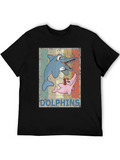 Retro Dolphin Cartoon T-Shirt