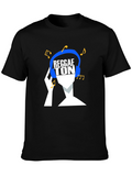 Reggaeton Music T-Shirt - Blue Headphones Design