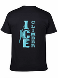 Ice Climber Graphic T-Shirt - Black