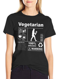 Vegetarian Ingredients Black T-Shirt