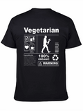 Vegetarian Ingredients Black T-Shirt