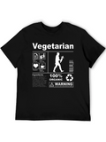 Vegetarian Ingredients Black T-Shirt