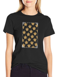Star Pattern Black Tee