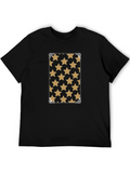 Star Pattern Black Tee