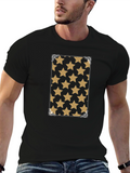 Star Pattern Black Tee