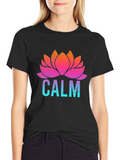 Calm Lotus Flower Graphic T-Shirt