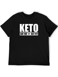 Keto Eat Fat Get Fit Black T-Shirt
