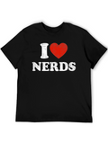 I Heart Nerds T-Shirt - Black