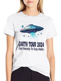 Earth Tour 2024 UFO Graphic T-Shirt