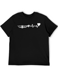 Trumpet Heartbeat Graphic Tee - Musicians Love