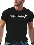 Trumpet Heartbeat Graphic Tee - Musicians Love
