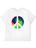 Tie Dye Peace Sign Graphic T-Shirt