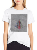 Abstract Tree Graphic Black T-Shirt