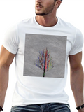 Abstract Tree Graphic Black T-Shirt