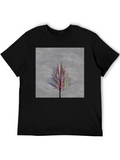 Abstract Tree Graphic Black T-Shirt