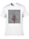 Abstract Tree Graphic Black T-Shirt