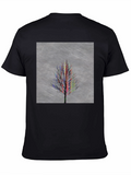 Abstract Tree Graphic Black T-Shirt