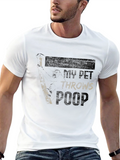 Careful My Pet Throws Poop Funny Novelty T-Shirt