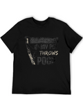 Careful My Pet Throws Poop Funny Novelty T-Shirt
