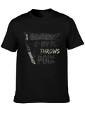 Careful My Pet Throws Poop Funny Novelty T-Shirt