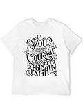 Courage to Begin Again Black Graphic Tee