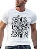 Courage to Begin Again Black Graphic Tee