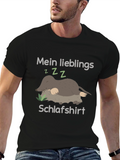 Cute Mole Sleeping Shirt Black Tee