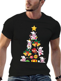 Christmas Cow Tree Graphic Tee