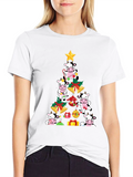 Christmas Cow Tree Graphic Tee