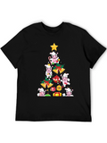 Christmas Cow Tree Graphic Tee