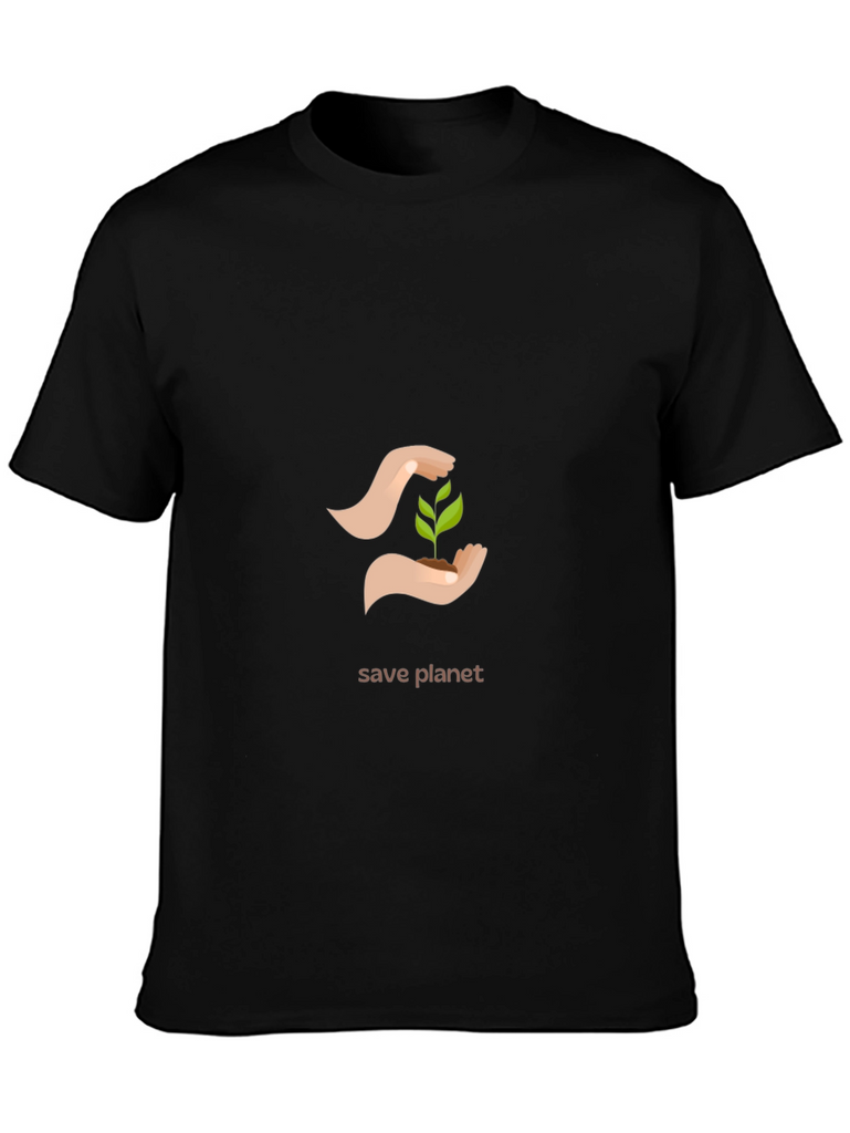 Eco-Friendly Save Planet Graphic T-Shirt