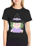 Cute Witch Graphic T-Shirt