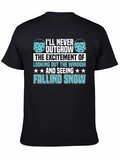 Falling Snow T-Shirt - Never Outgrow Excitement
