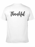 Thankful Black Crew Neck Graphic Tee