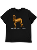Brown Great Dane Graphic T-Shirt