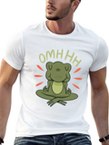 Zen Frog T-Shirt - Meditating Omhh Design