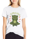 Zen Frog T-Shirt - Meditating Omhh Design