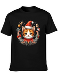 Festive Kitten Christmas T-Shirt