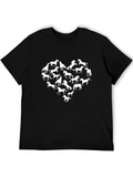 Horse Heart Graphic Tee - Black