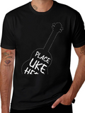 Ukulele Player T-Shirt - Place Uke Here Graphic Tee